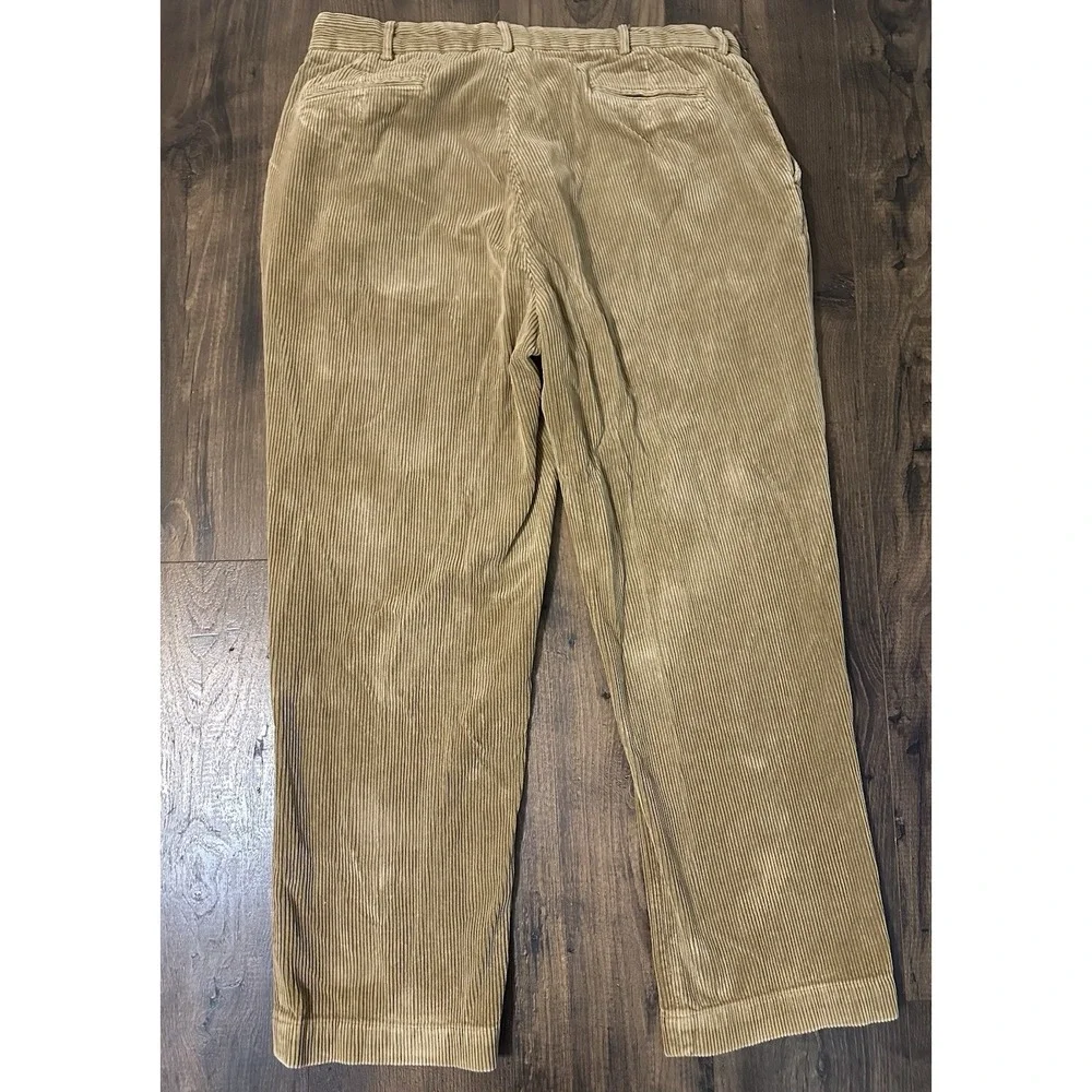 Vintage Polo Ralph Lauren Men's 38x30 Brown Heavy Corduroy Andrew Pant Flat 90s